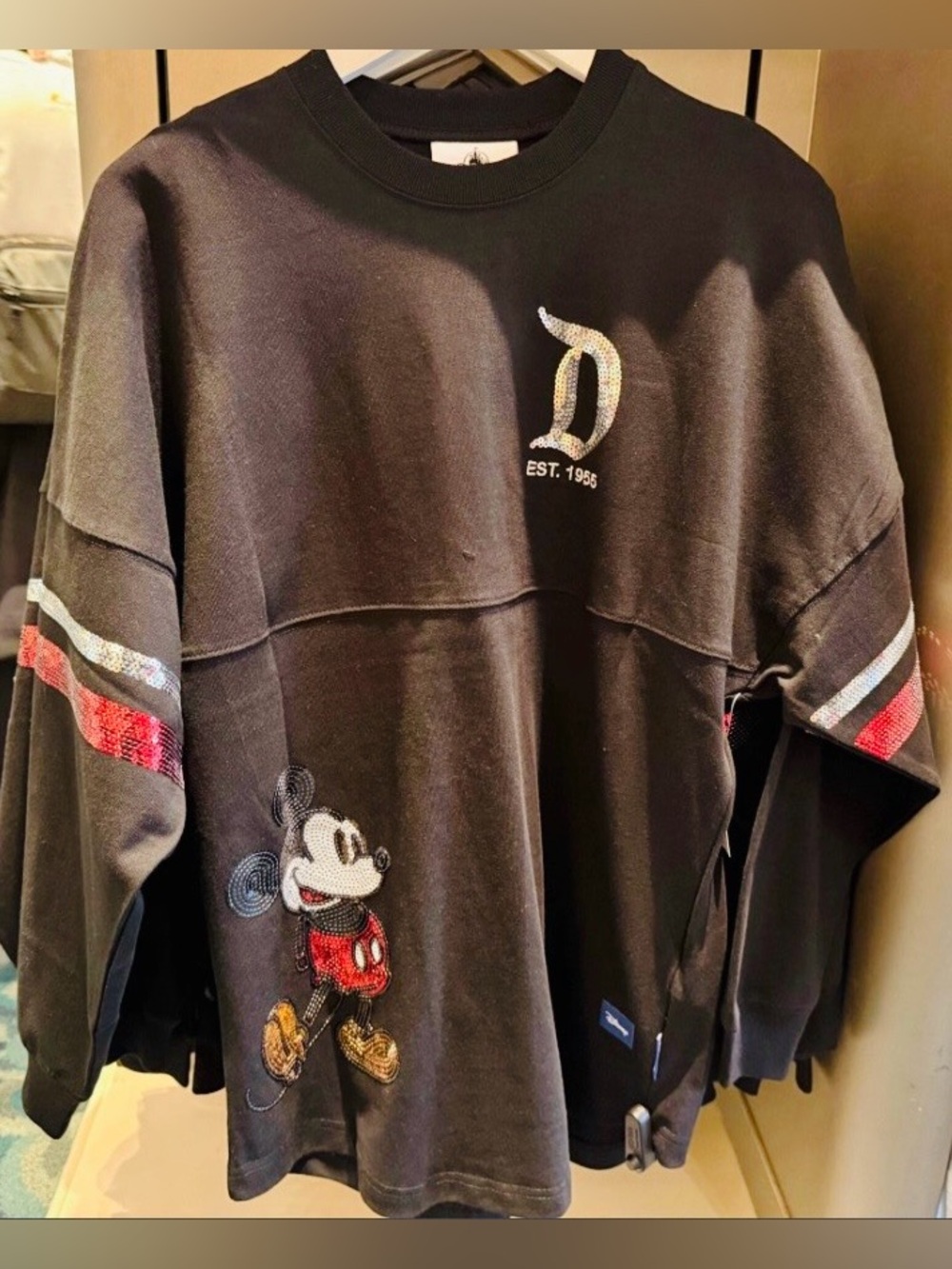 Disney Parks Disneyland Resort Sequin Mickey Mouse Spirit Jersey Adult Unisex